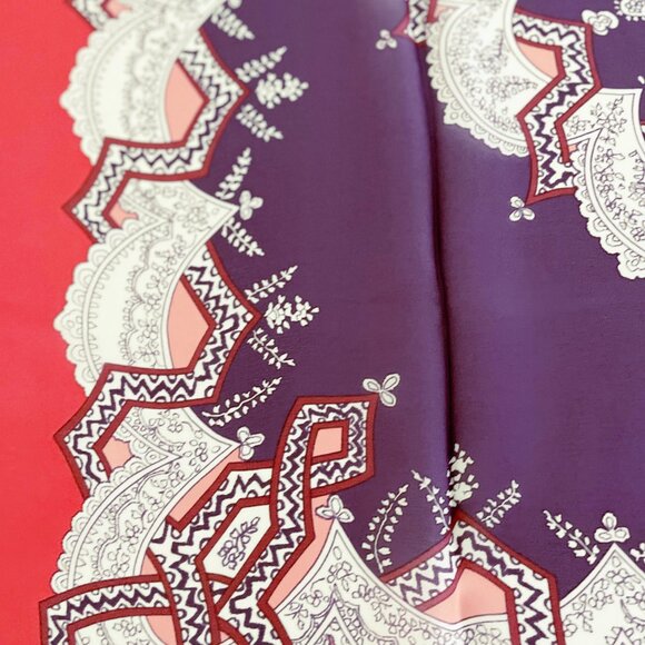 Vintage Givenchy Silk Scarf – Ornate Medallion Design - Picture 7 of 11